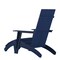 Merrick Lane Piedmont Adirondack Modern Slatted Back Patio Chair With Accompanying Foot Ottoman